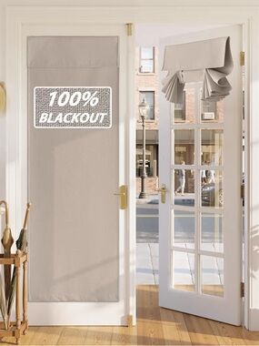 French door blackout curtain set